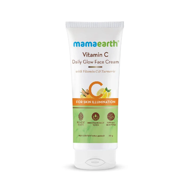 Mamaearth Vitamin C Daily Glow Face Cream With Vitamin C & Turmeric For Skin Illumination, 80 g-1.webp